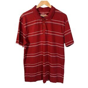 Aeropostale Red & White Striped Polo Shirt Mens XL Preppy y2k
